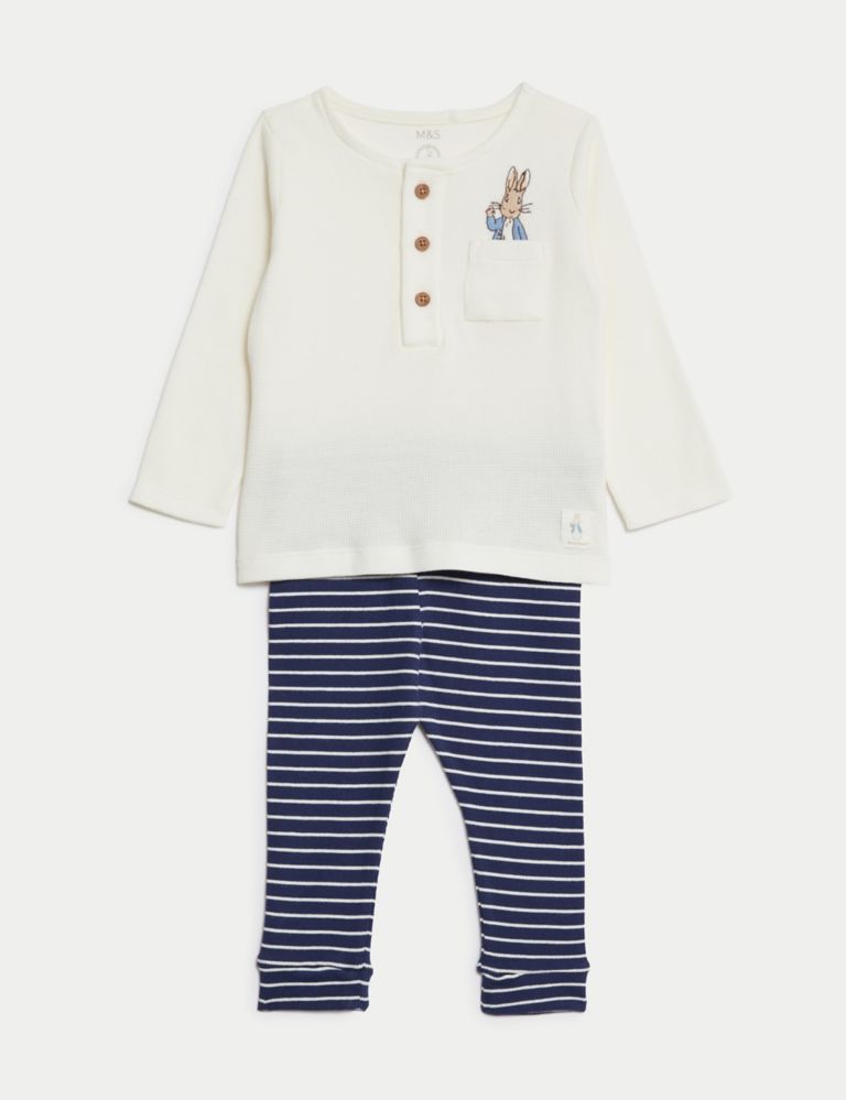 2pc Cotton Rich Peter Rabbit™ Outfit (0-3 Yrs) 2 of 7