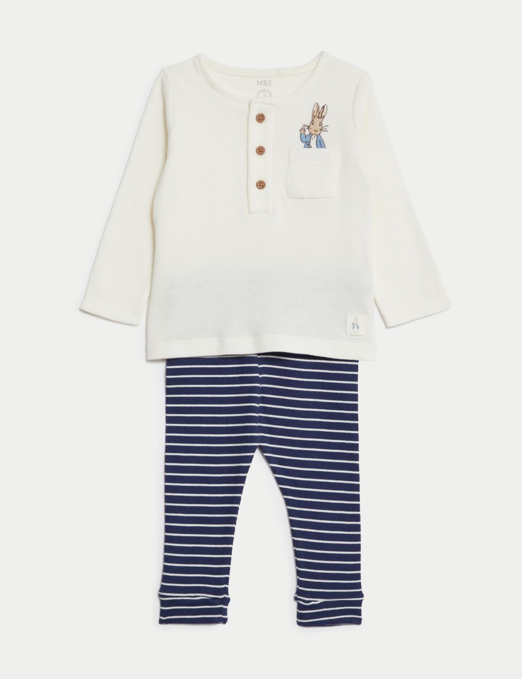 2pc Cotton Rich Peter Rabbit™ Outfit (0-3 Yrs) 1 of 7