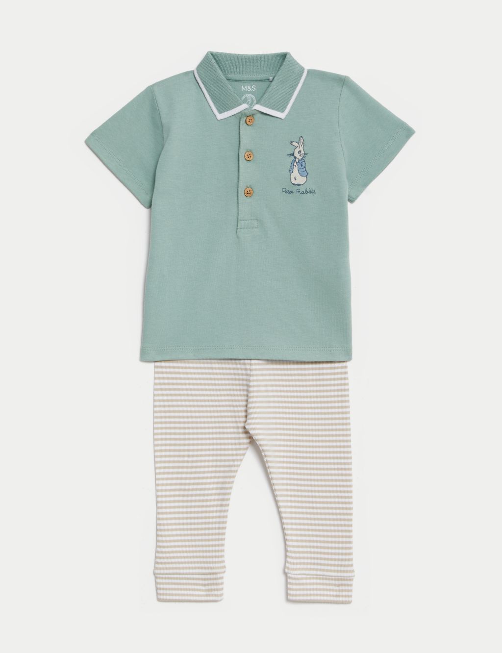 2pc Cotton Rich Peter Rabbit™ Outfit (0-3 Yrs) 1 of 9