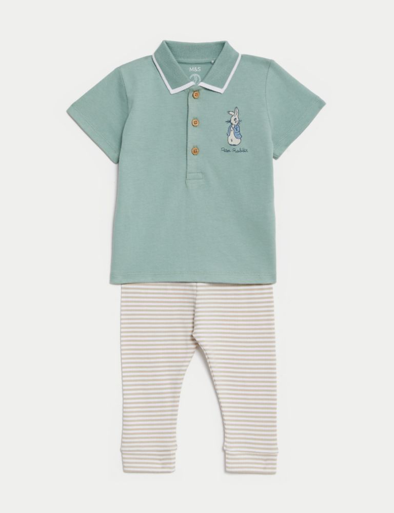 2pc Cotton Rich Peter Rabbit™ Outfit (0-3 Yrs) 2 of 9
