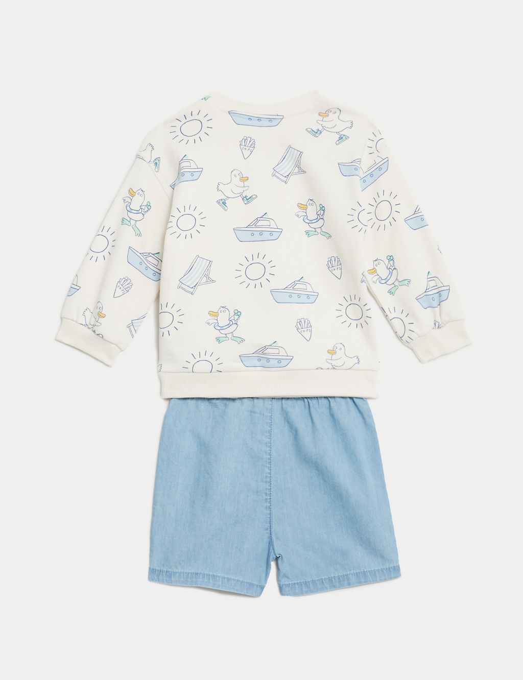 2pc Cotton Rich Seagull Outfit (0-3 Yrs) 2 of 7