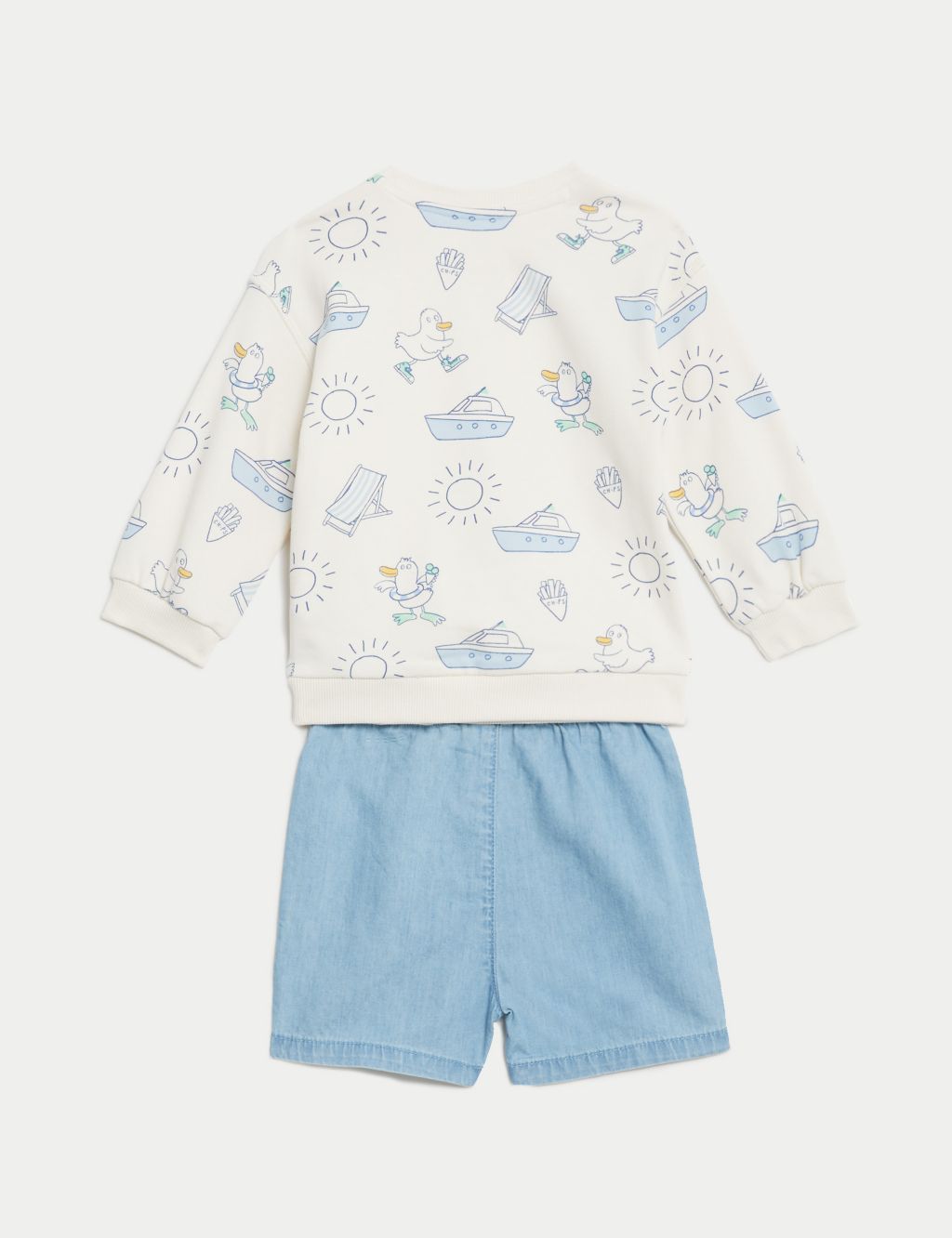 2pc Cotton Rich Seagull Outfit (0-3 Yrs) 2 of 7