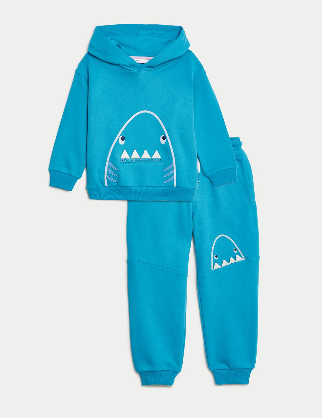 2pc Cotton Rich Shark Top & Bottom Outfit (2-8 Yrs) 1 of 5