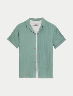 2pc Cotton Rich Shirt & T-Shirt Set (6-16 Yrs) Image 2 of 6