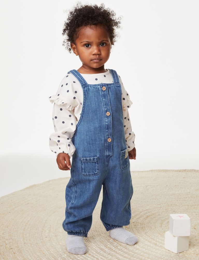 2pc Cotton Rich Spotted Outfit (0-3 Yrs) 1 of 8