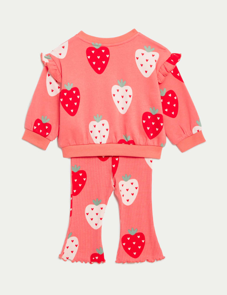 2pc Cotton Rich Strawberry Outfit 0 3 Yrs