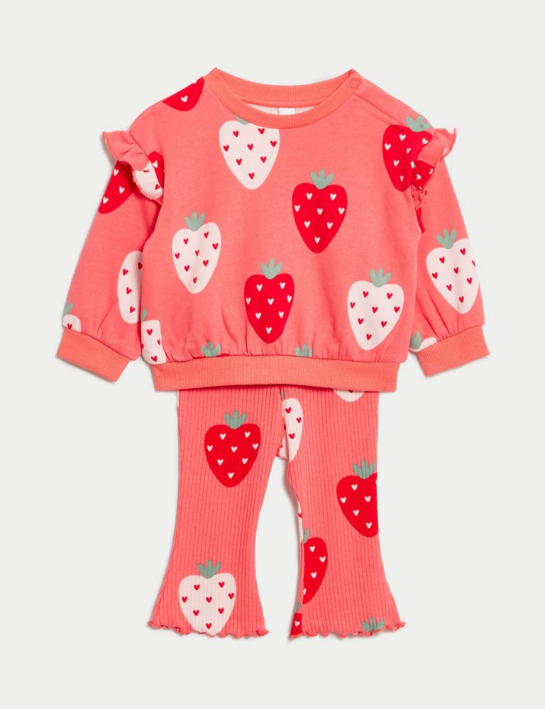2pc Cotton Rich Strawberry Outfit (0-3 Yrs) 2 of 10