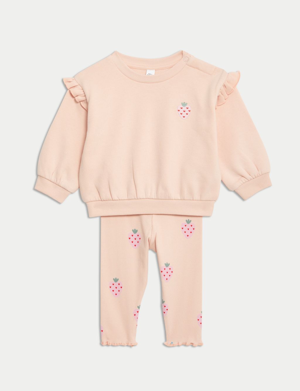 2pc Cotton Rich Strawberry Outfit (0-3 Yrs) | M&S Collection | M&S
