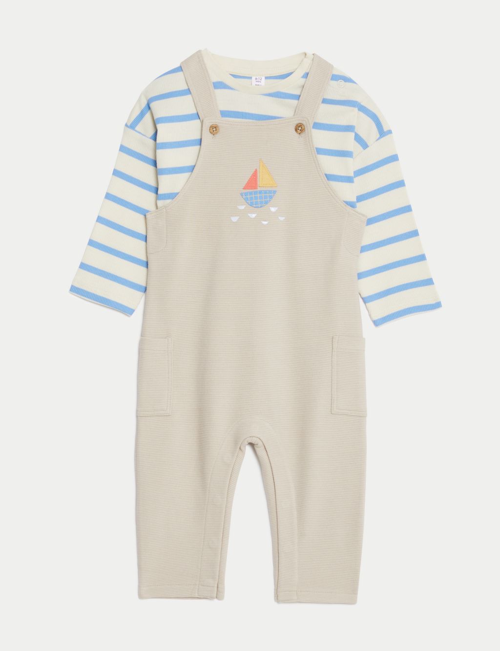 2pc Cotton Rich Striped Boat Outfit (0-3 Yrs) 1 of 8