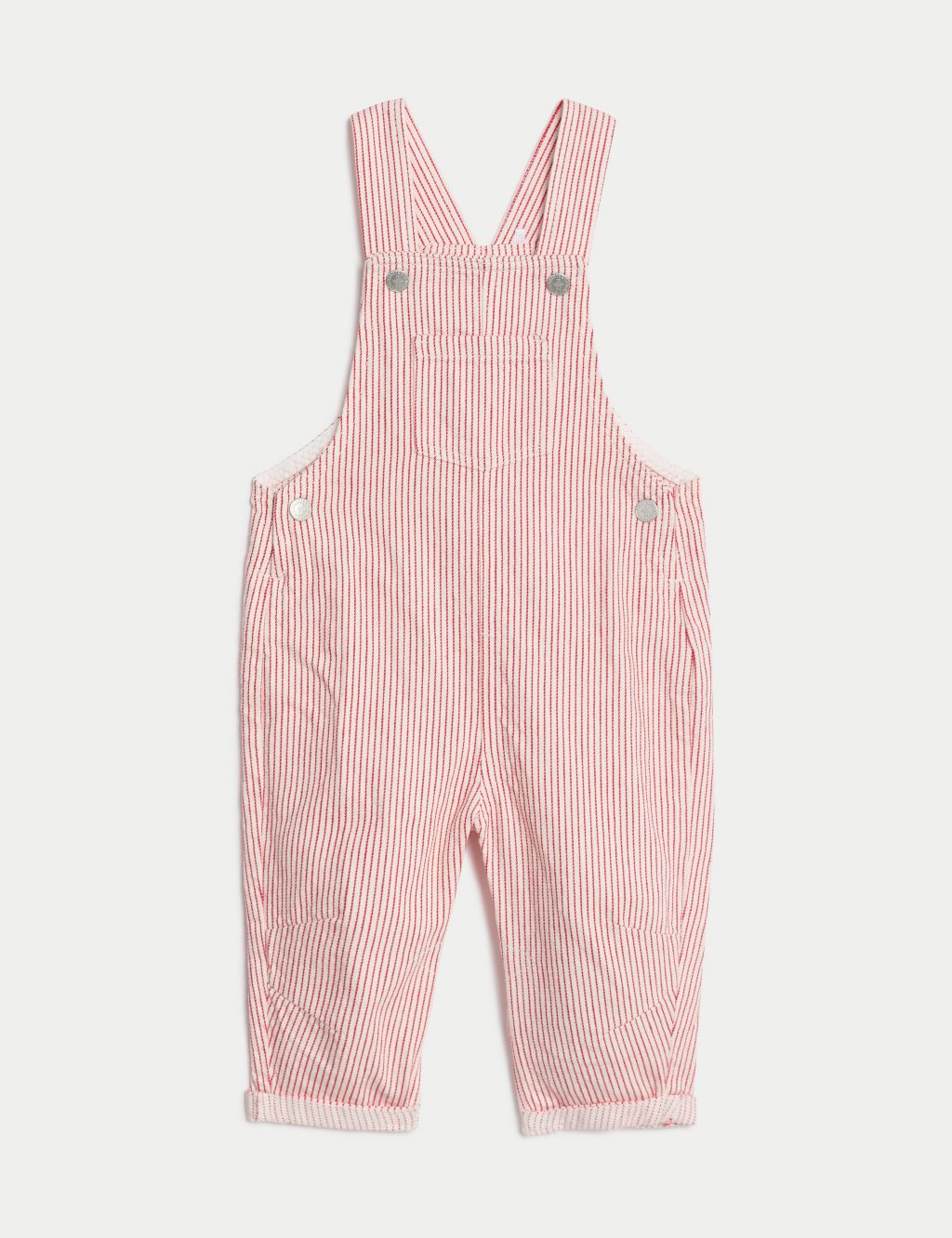 2pc Cotton Rich Striped Dungaree Outfit (0-3 Yrs) 8 of 9