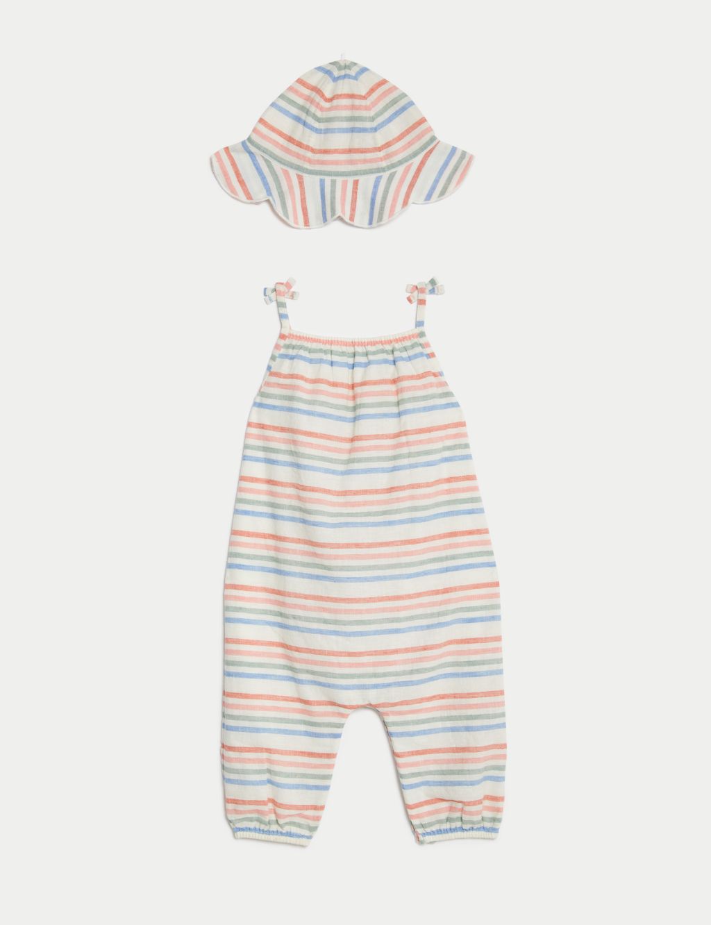 2pc Cotton Rich Striped Outfit (0-3 Yrs) 1 of 4