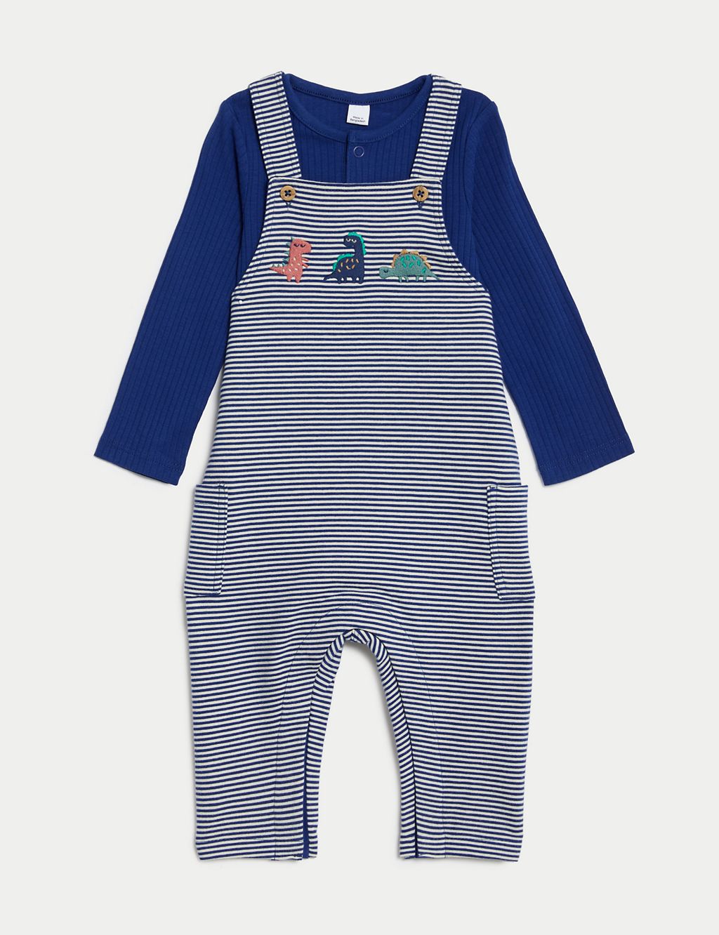 2pc Cotton Rich Striped Outfit (0-3 Yrs) 1 of 8