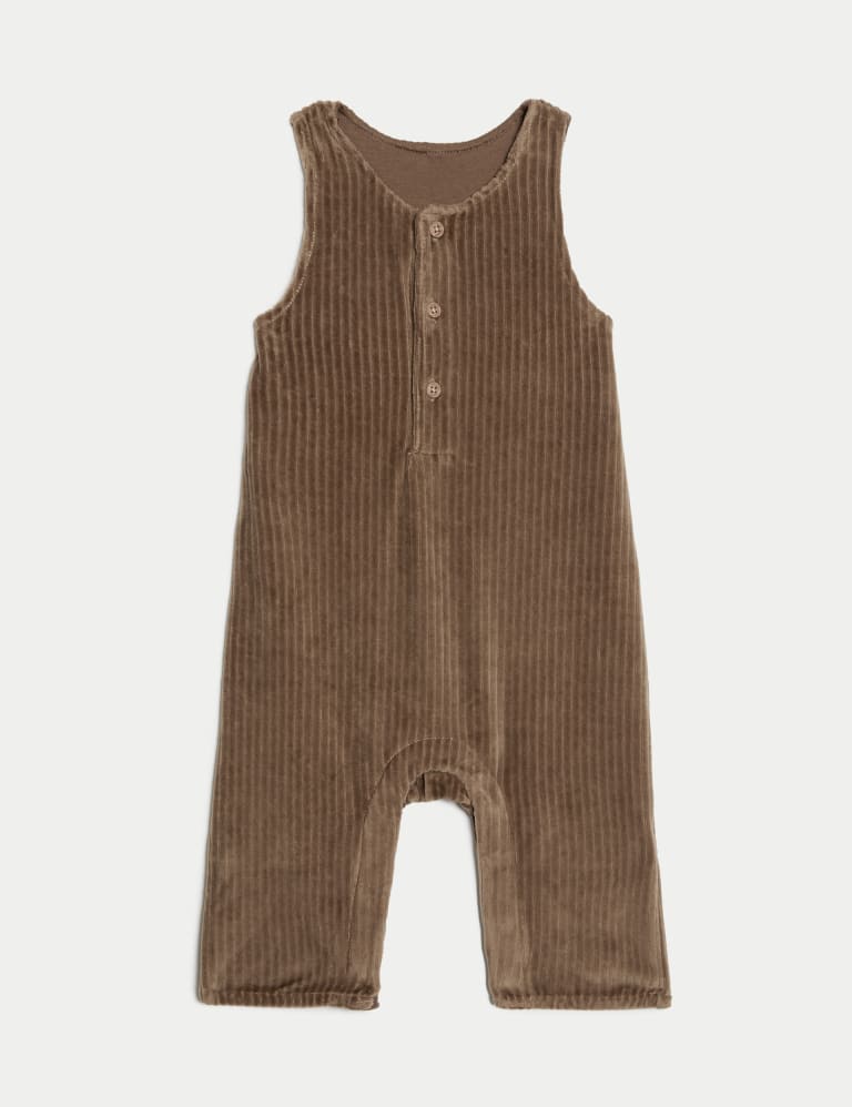 2pc Cotton Rich Boat Print Dungaree Outfit (0-3 Yrs)