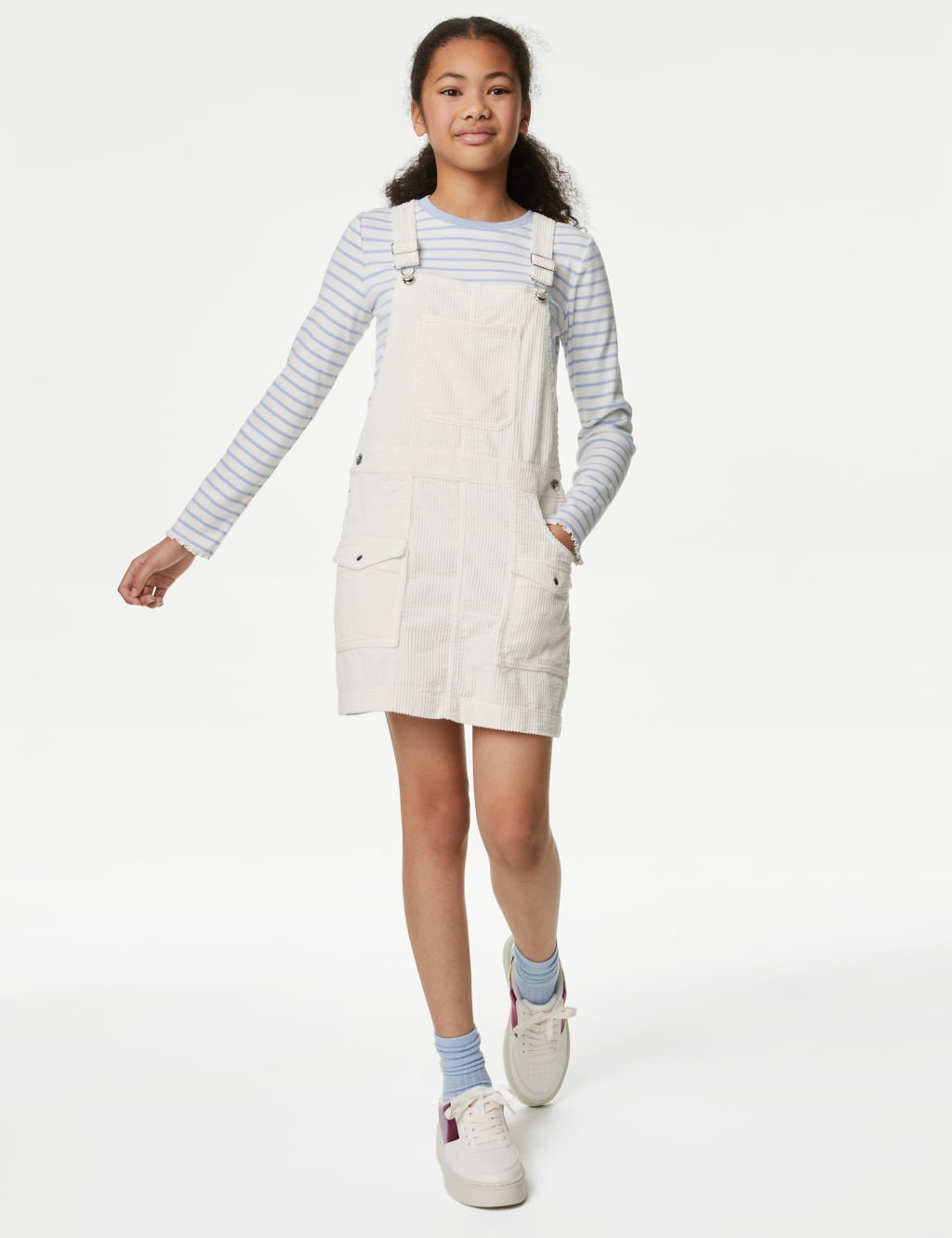 Striped pinafore top