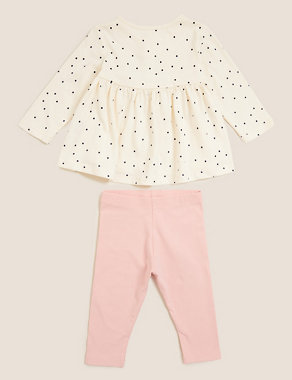 2pc Cotton Spot Print Outfit (0-3 Yrs) Image 2 of 5