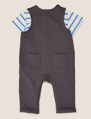 2pc Cotton Transport Dungaree Outfit (7lbs - 12 Mths) Image 2 of 5