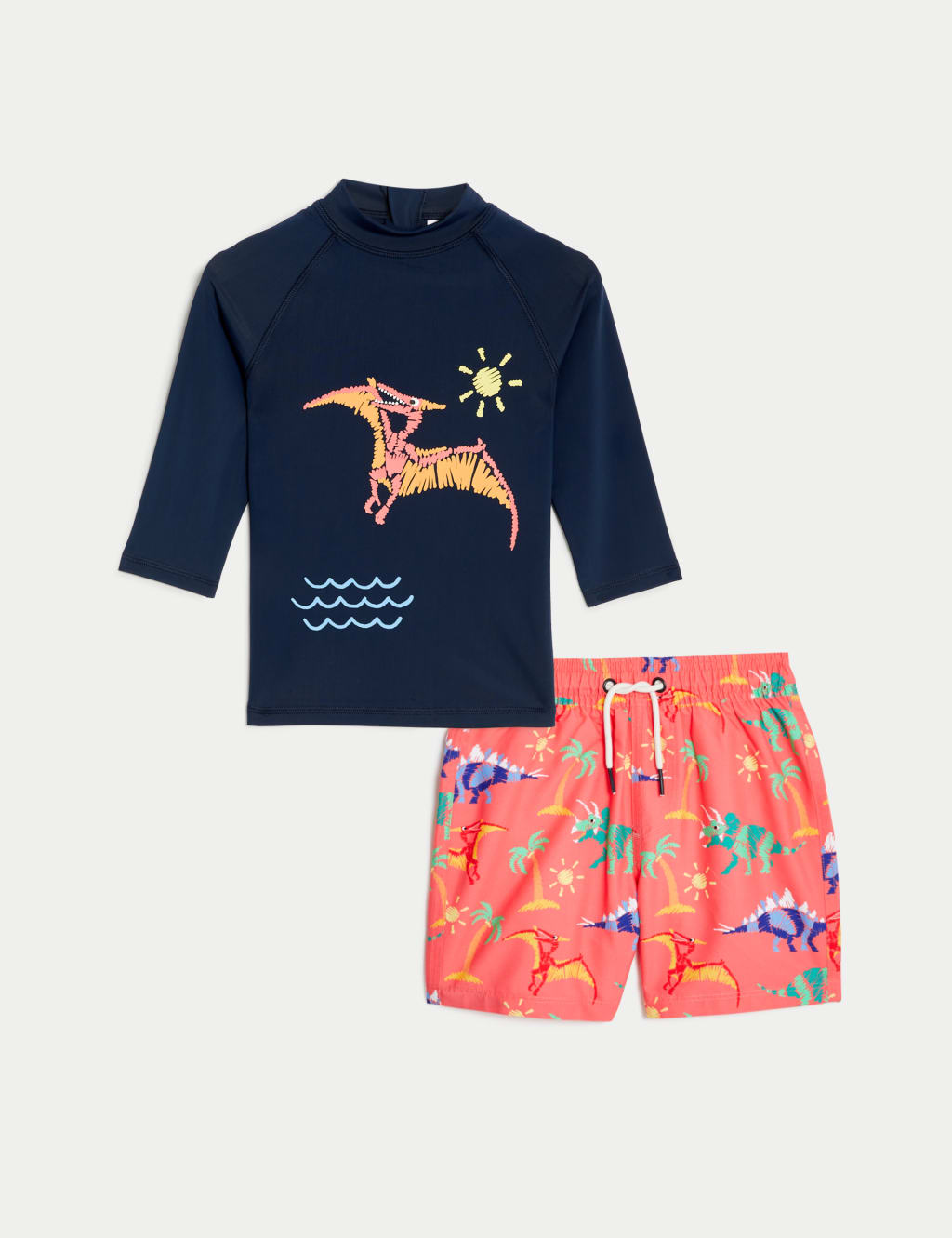 2pc Dinosaur Swim Set (2-8 Yrs) 1 of 7