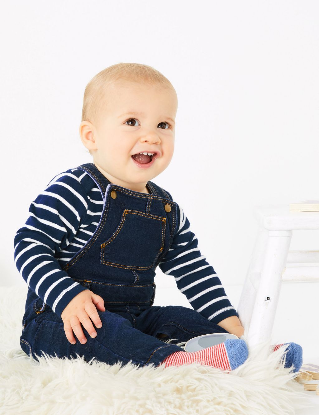 2pc Dungarees & Bodysuit Outfit (0-3 Yrs) | M&S