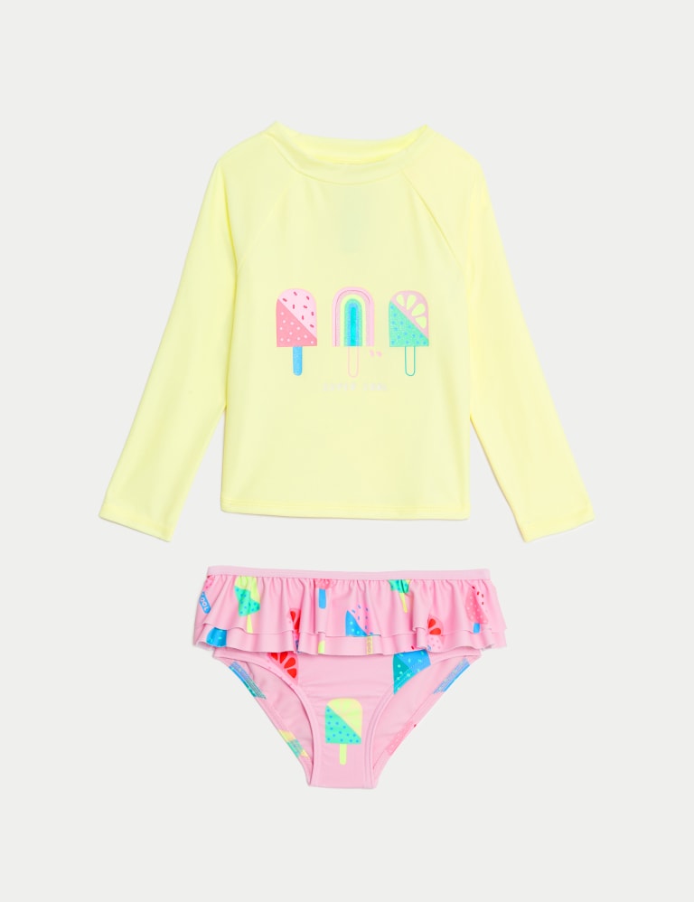 2pc Ice Cream Long Sleeve Swim Set (2-8 Yrs) 1 of 2