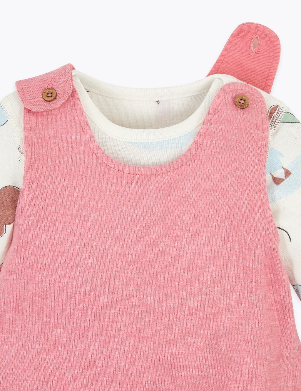 2pc Nature Print Dungarees Outfit (7lbs12 Mths) M&S