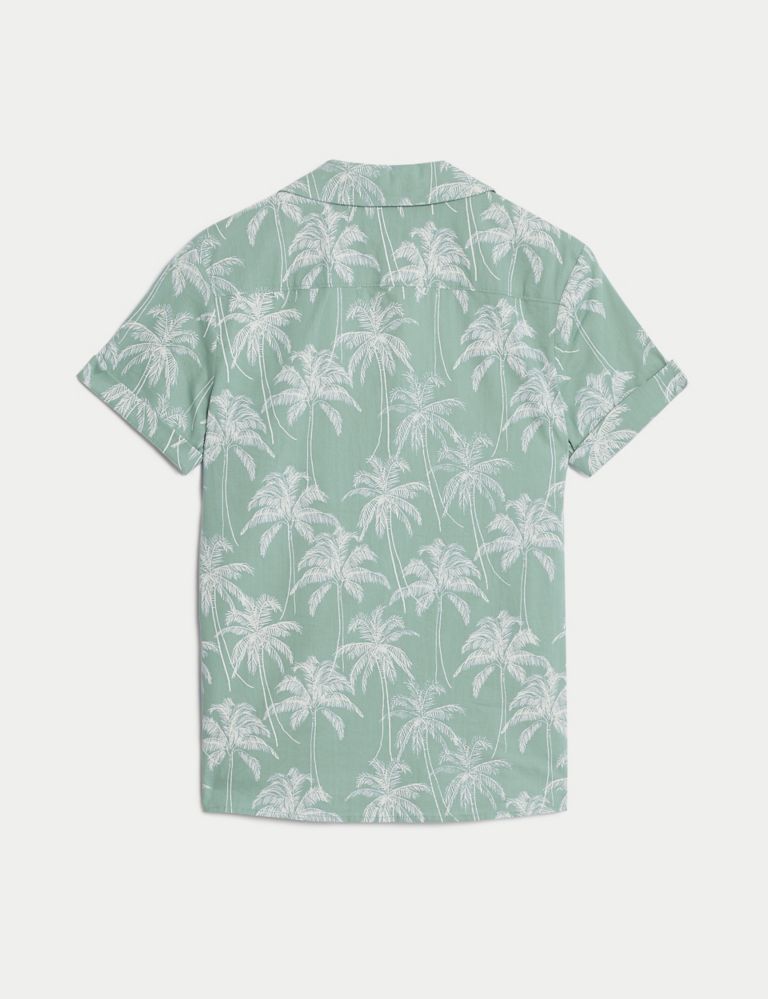 2pc Palm Print Shirt and T-Shirt Set(6-16 Yrs) 5 of 5