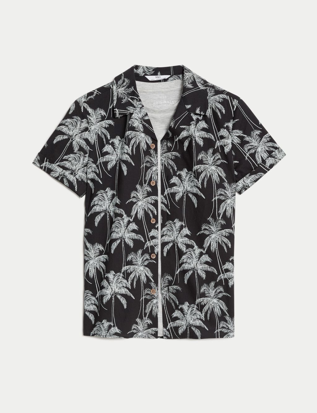 2pc Palm Print Shirt and T-Shirt Set(6-16 Yrs) 1 of 6
