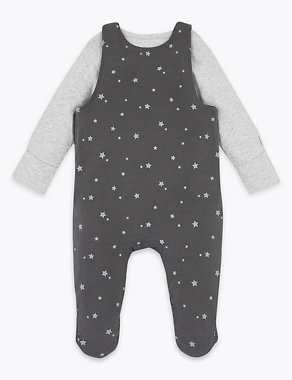 2pc Patterned Dungarees Outfit (7lbs-12 Mths) Image 2 of 6