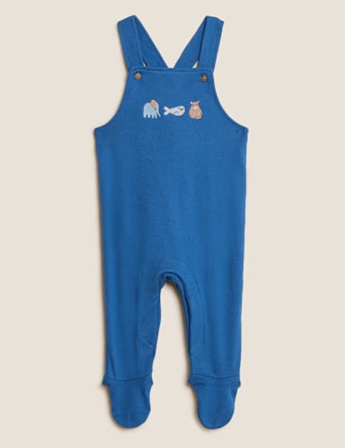 2pc Pure Cotton Animal Dungaree Outfit (7lbs - 12 Mths) 4 of 8