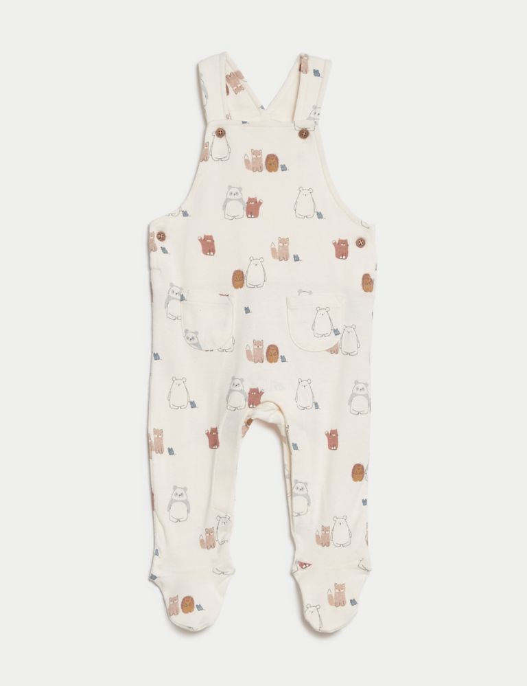 2pc Pure Cotton Animal Dungarees Outfit (7lbs-1 Yrs) 4 of 9