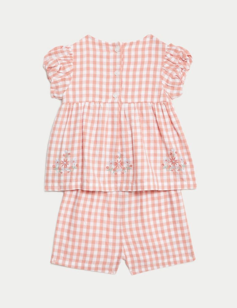 2pc Pure Cotton Checked Peter Rabbit™ Outfit (0-3 Yrs) 3 of 8