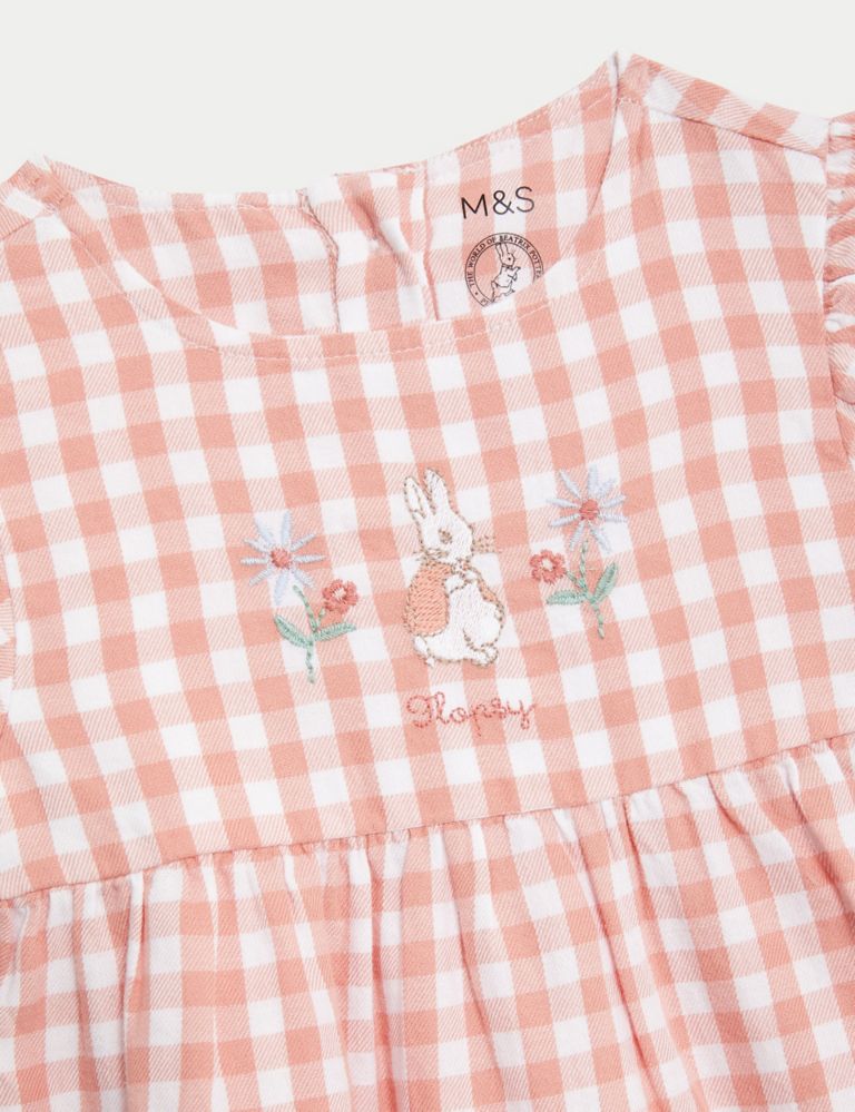 2pc Pure Cotton Checked Peter Rabbit™ Outfit (0-3 Yrs) 7 of 8