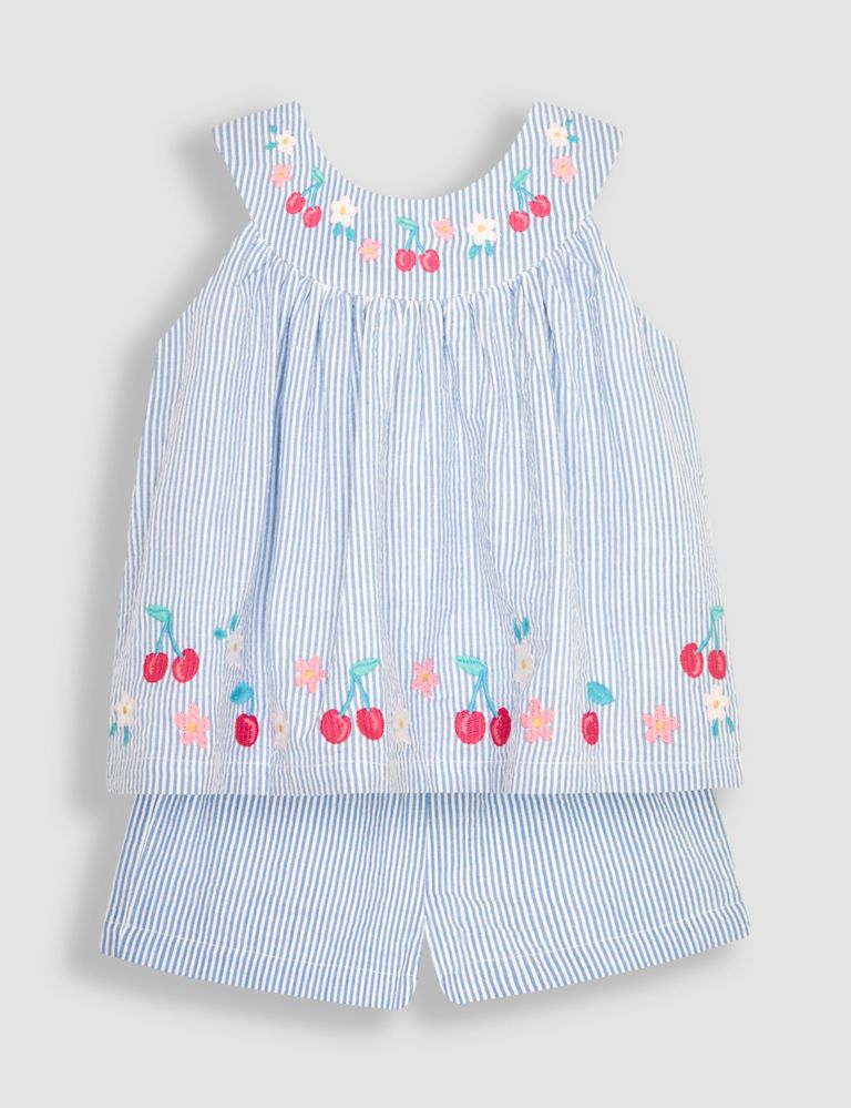 2pc Pure Cotton Cherry Outfit (6 Mths-7 Yrs) 1 of 4