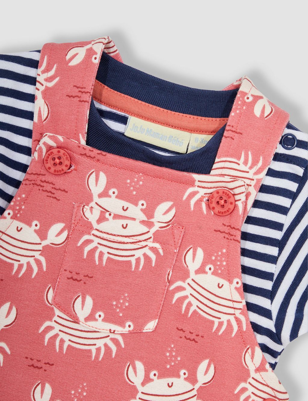 2pc Pure Cotton Crab Outfit (0-24 Mths) 1 of 5