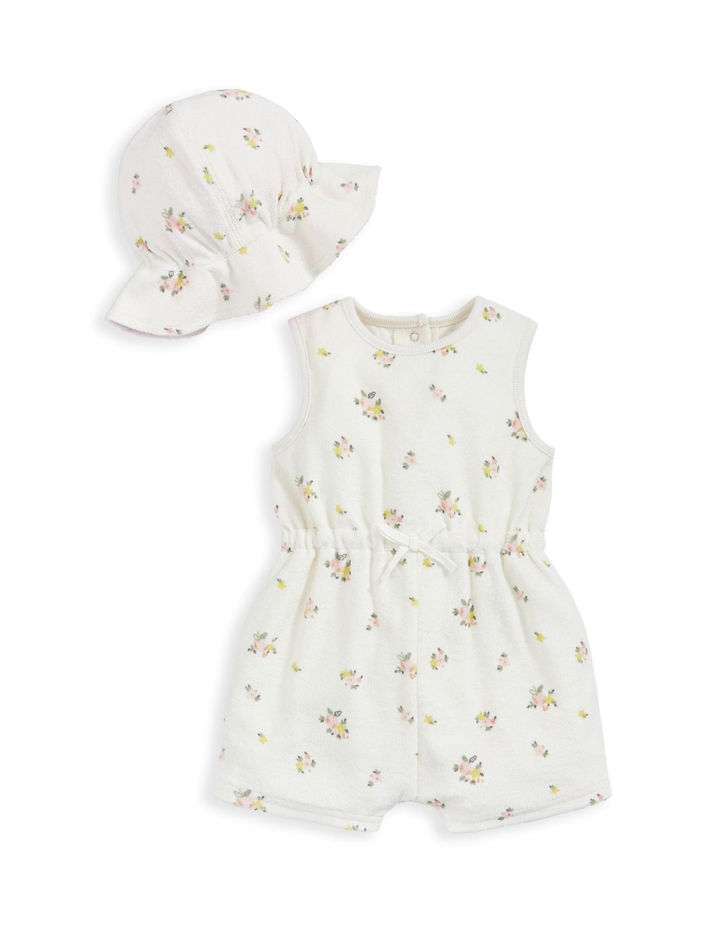 2pc Pure Cotton Floral Outfit (0-3 Yrs) 1 of 4