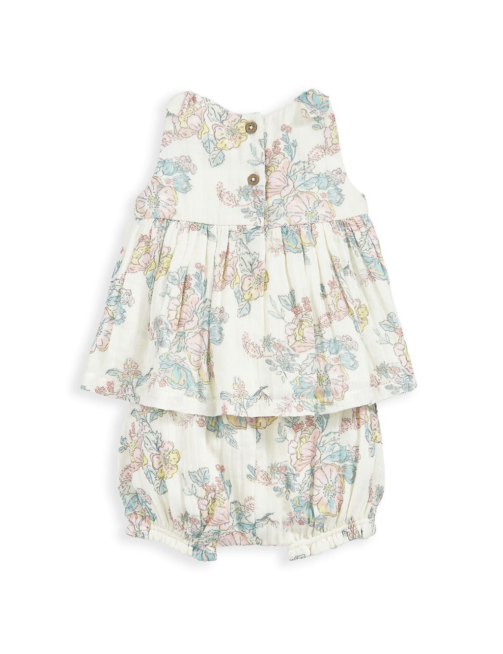 2pc Pure Cotton Floral Outfit (0-3 Yrs) 2 of 5