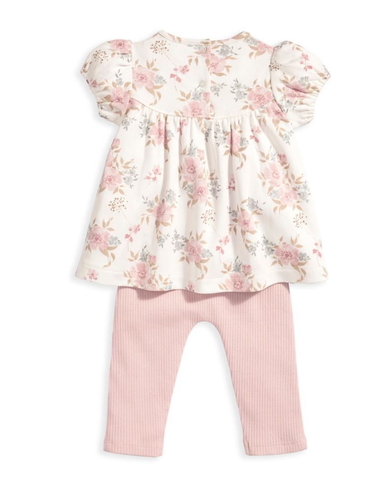 2pc Pure Cotton Floral Outfit (7lbs-12 Mths) 3 of 5