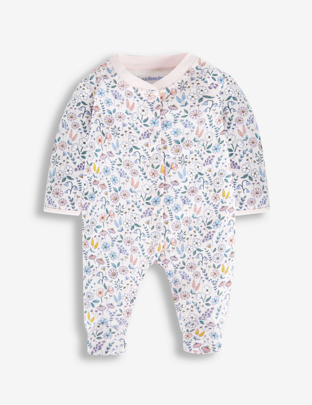 2pc Pure Cotton Floral Sleepsuit Outfit (7lbs-6 Mths) 2 of 5