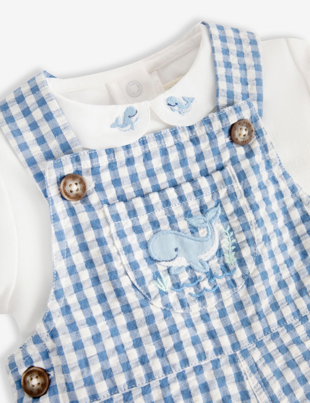2pc Pure Cotton Gingham Outfit (0-24 Mths) 2 of 3