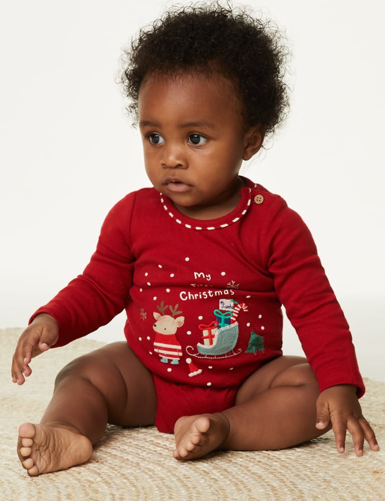 2pc Pure Cotton My First Christmas Outfit 7lbs 1 Yrs