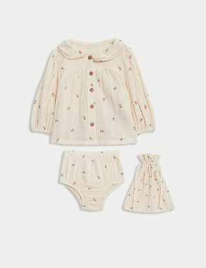 2pc Pure Cotton Outfit (7lbs-12 Mths) Image 2 of 8