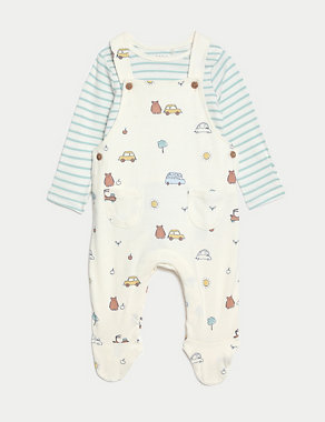 2pc Pure Cotton Printed Outfit (7lbs-1 Yrs) Image 2 of 9