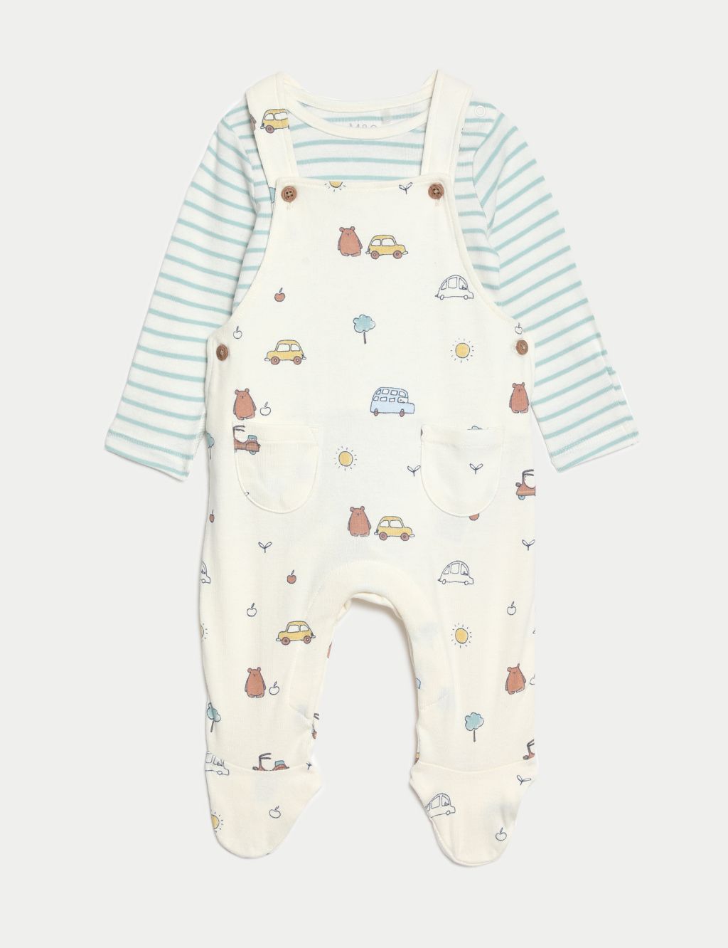 2pc Pure Cotton Printed Outfit (7lbs-1 Yrs) 1 of 9