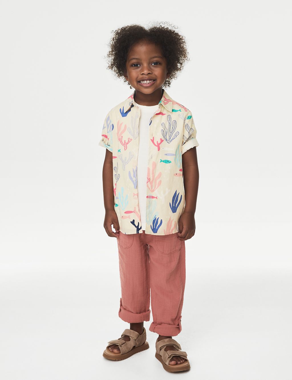 2pc Pure Cotton Printed Shirt and T-Shirt (2–8 Yrs) 2 of 6