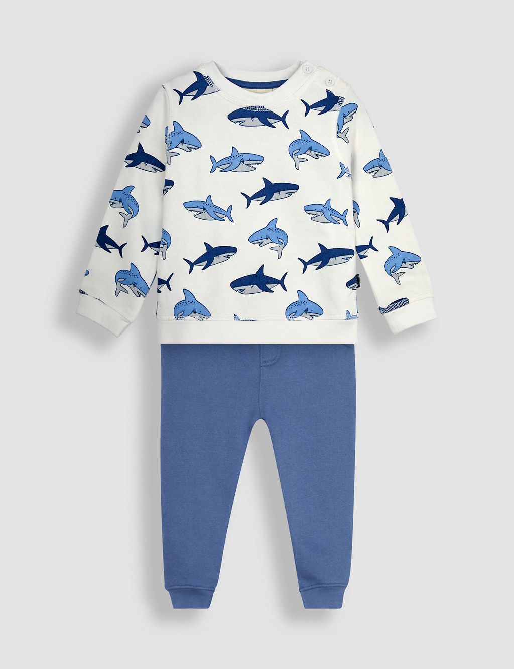 2pc Pure Cotton Shark Outfit (6 Mths-5 Yrs) 1 of 6