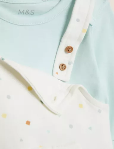2pc Pure Cotton Spot Outfit (7lbs - 12 Mths) 6 of 7