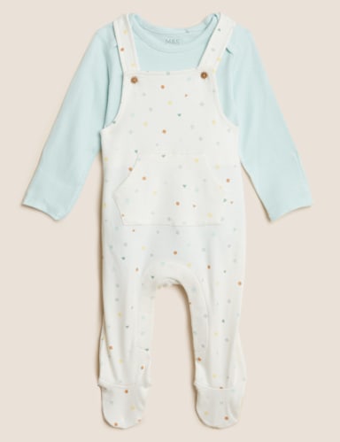 2pc Pure Cotton Spot Outfit (7lbs - 12 Mths) 1 of 7