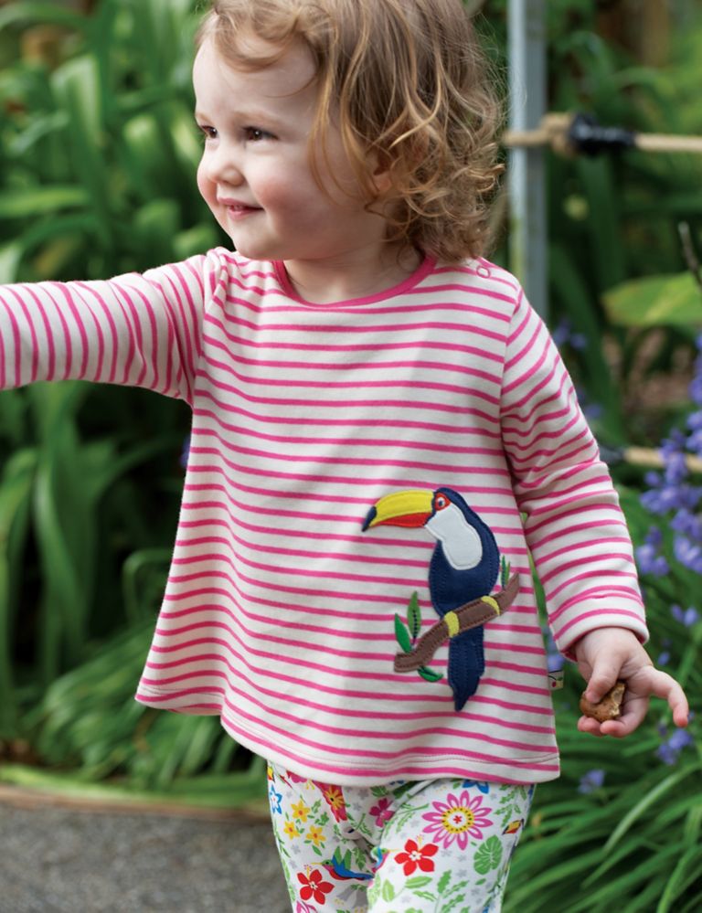2pc Pure Cotton Striped Bird Outfit (0-24 Mths) 2 of 4