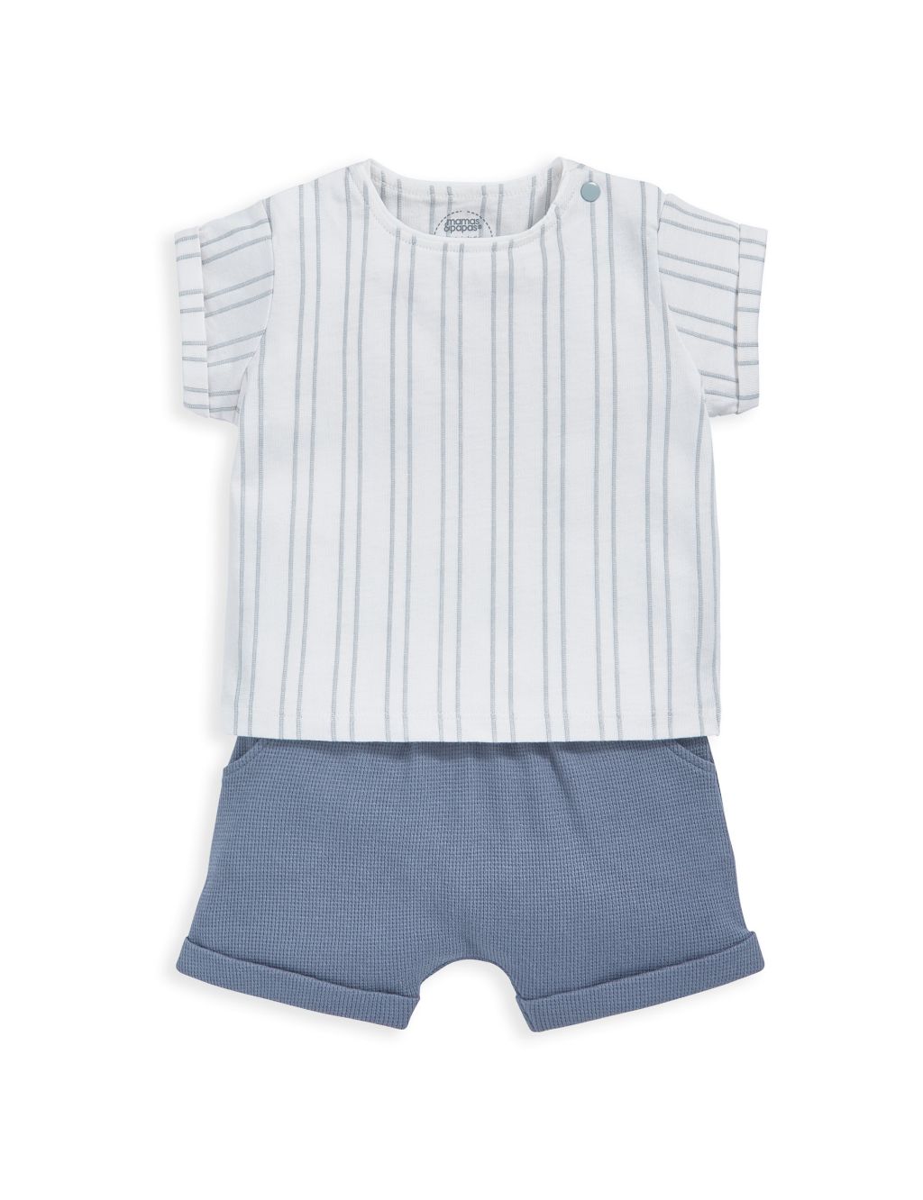 2pc Pure Cotton Striped Outfit (0-12 Mths) 1 of 4