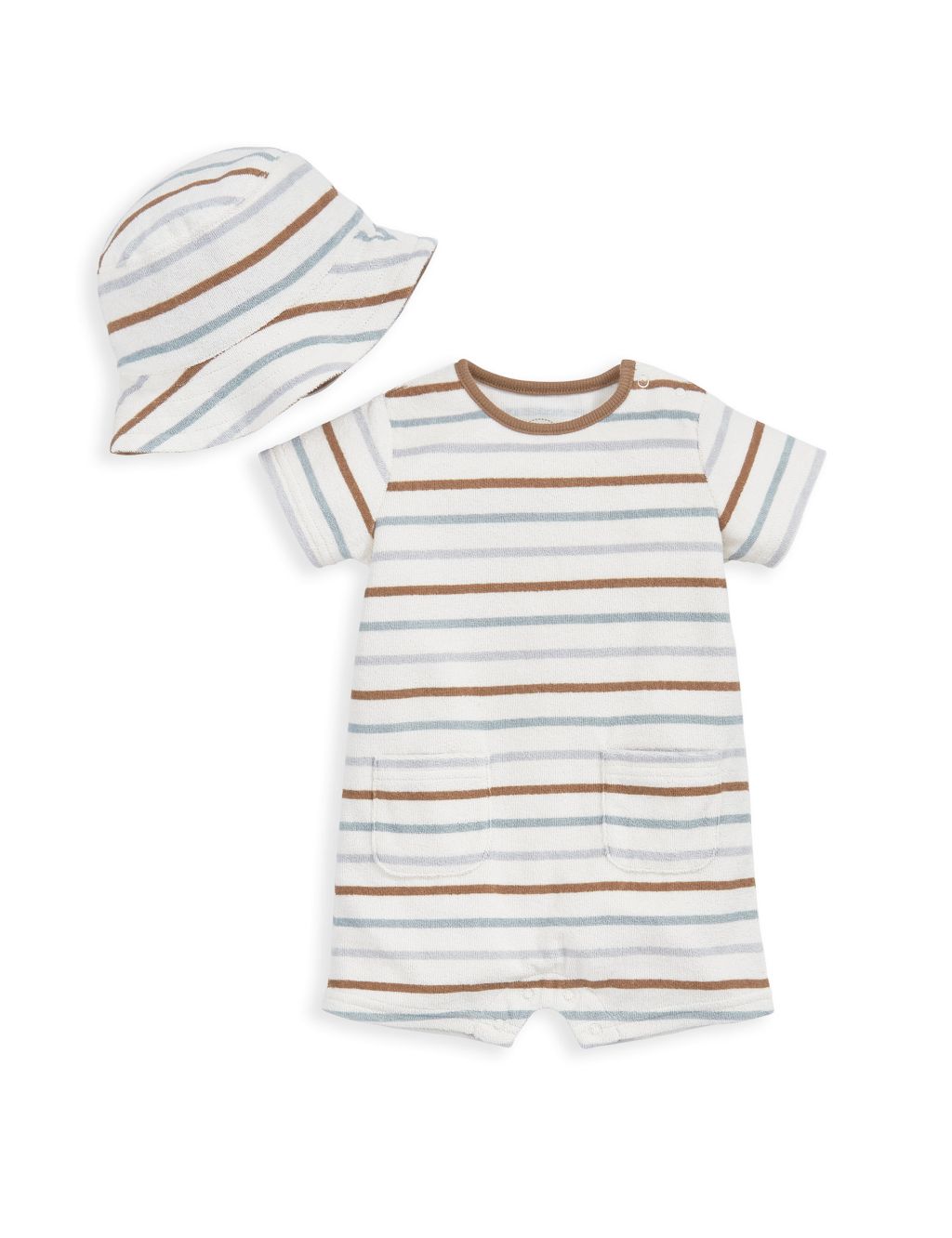 2pc Pure Cotton Striped Outfit (0-24 Mths) 1 of 4