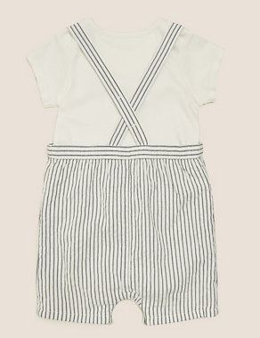 2pc Pure Cotton Striped Outfit (0-3 Yrs) Image 2 of 5